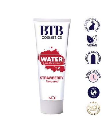 *BTB WATER BASED FLAVORED STRAWBERRY LUBRICANT 100ML