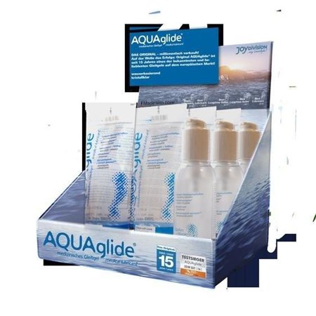 *Display AQUAglide 2017 (6 x AQUAglide 200ml +3 pump dispenser AQUAglide 125 ml)