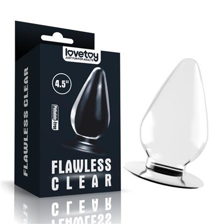 4.5''  Flawless Clear Anal Plug Clear