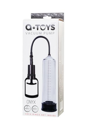 A-TOYS, Penis Pump, PVC, Black, 23.5 cm