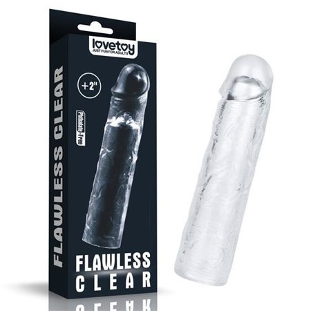 Add 2''Flawless Clear  Penis Sleeve Clear