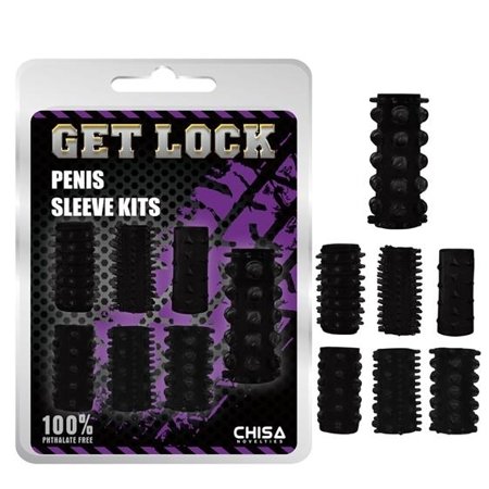 Get Lock Penis Sleeve Kits-Black