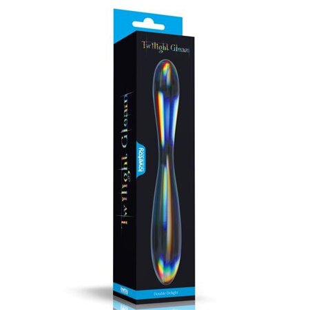 LoveToy Twilight Gleam Glass Dildo Double Delight