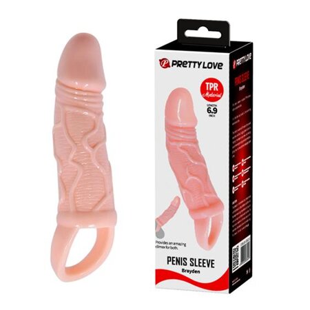 Men Extension Penis Sleeve 13,5 x 3,5cm Flesh