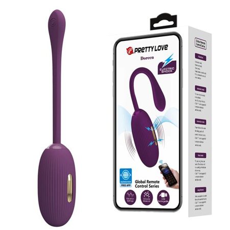 Pretty Love Doreen mobile APP control Vibro Egg Purple 
USB