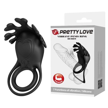 Pretty Love Vibrating Cock Ring Black