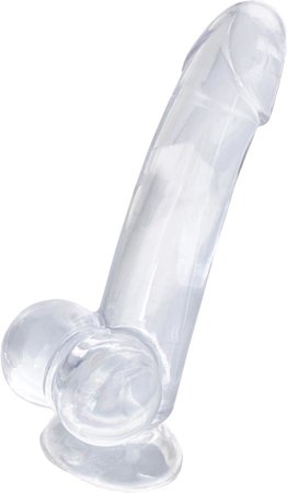 Realistic dildo A-Toys by TOYFA Cryst, TPE, transparent, 15 cm