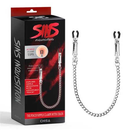 The Pinch Nipple Clamps with Chain